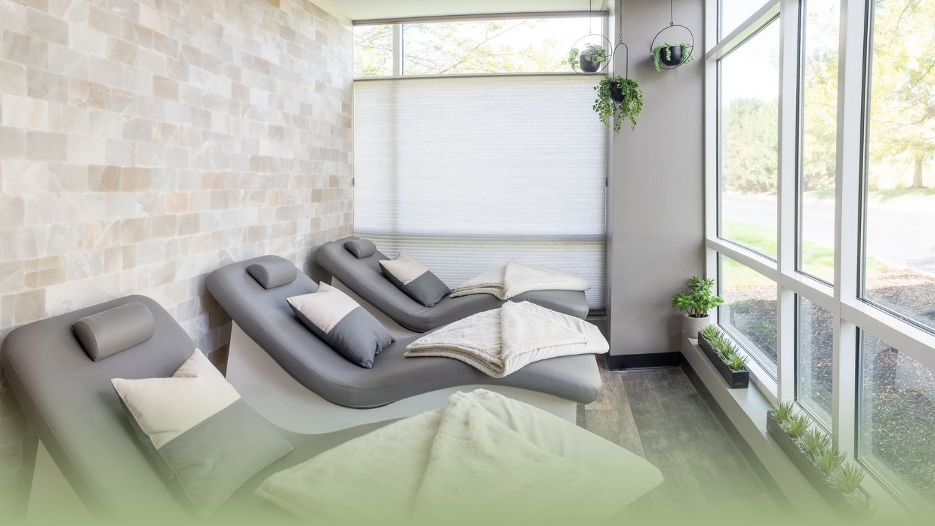 Well Infused services hero with wellness lounge chair