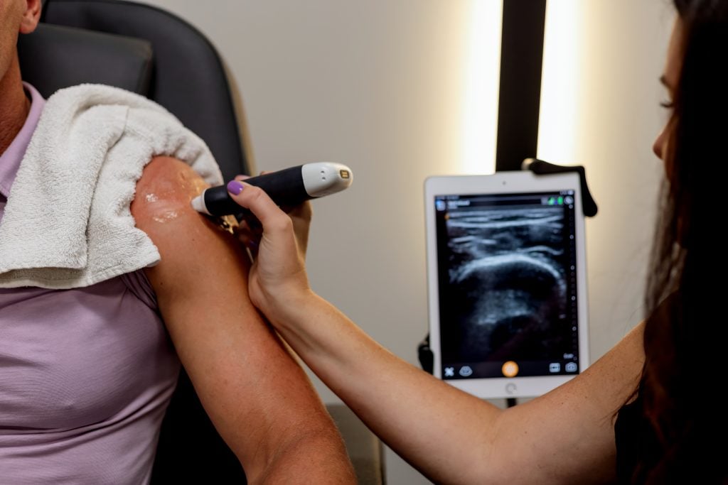 ultrasound performed before regenerative medicine therapy