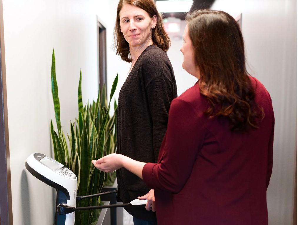 Weight loss clinic consultation with InBody body composition scale